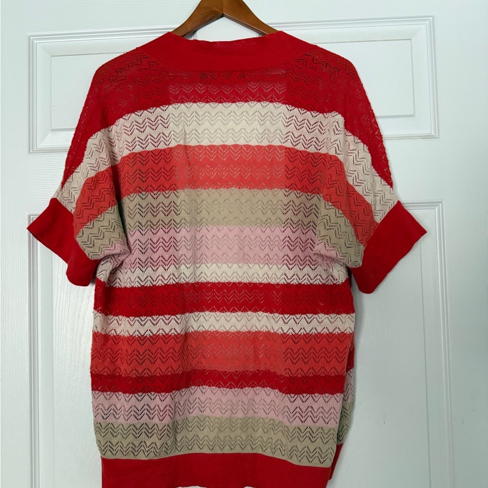 The Limited Outback Red Women's Striped Cardigan - Red, Pink, Cream, Tan - Picture 2 of 4
